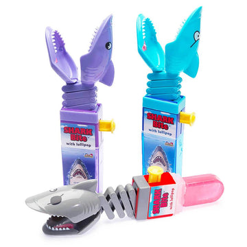 Shark Bite Lollipops: 12-Piece Display - Candy Warehouse