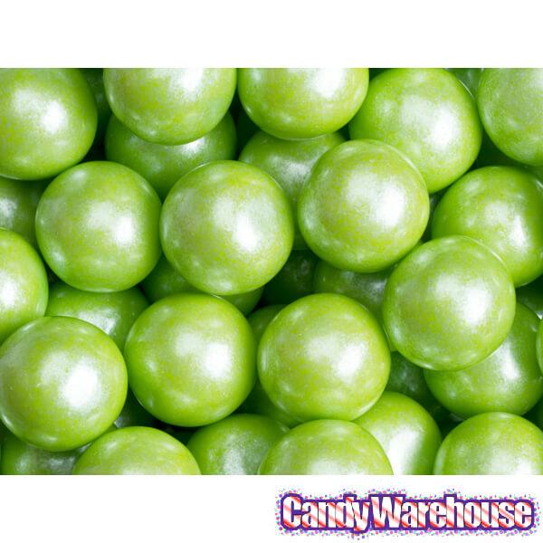 Shimmer Pearl Lime Green 1-Inch Lemon Lime Gumballs: 2LB Bag - Candy Warehouse