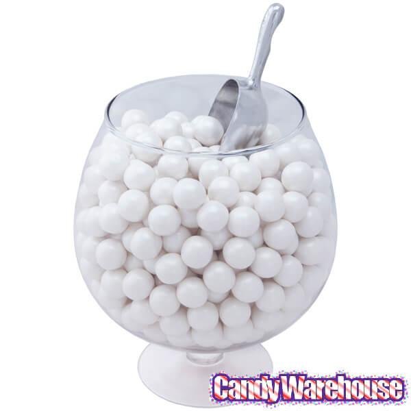 Shimmer Pearl White 1-Inch Gumballs: 2LB Bag - Candy Warehouse