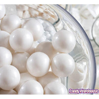 Shimmer Pearl White 1-Inch Gumballs: 2LB Bag - Candy Warehouse