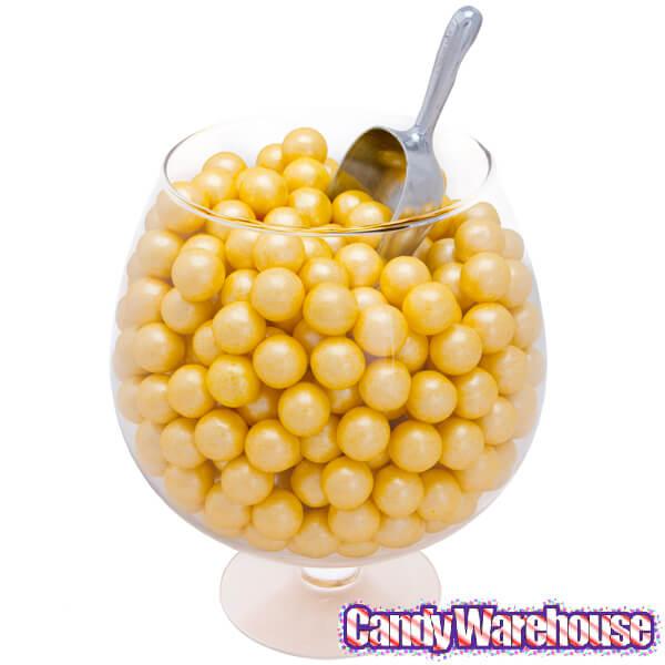 Shimmer Pearl Yellow 1-Inch Gumballs: 2LB Bag - Candy Warehouse