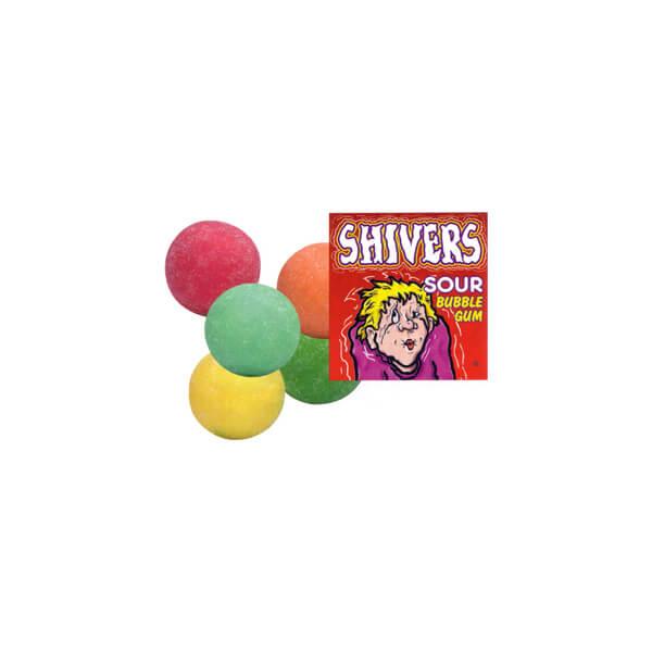 Shivers Sour Bubble Gum Gumballs: 850-Piece Case - Candy Warehouse