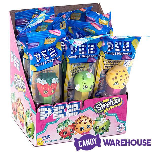 Shopkins PEZ Candy Packs: 12-Piece Display - Candy Warehouse
