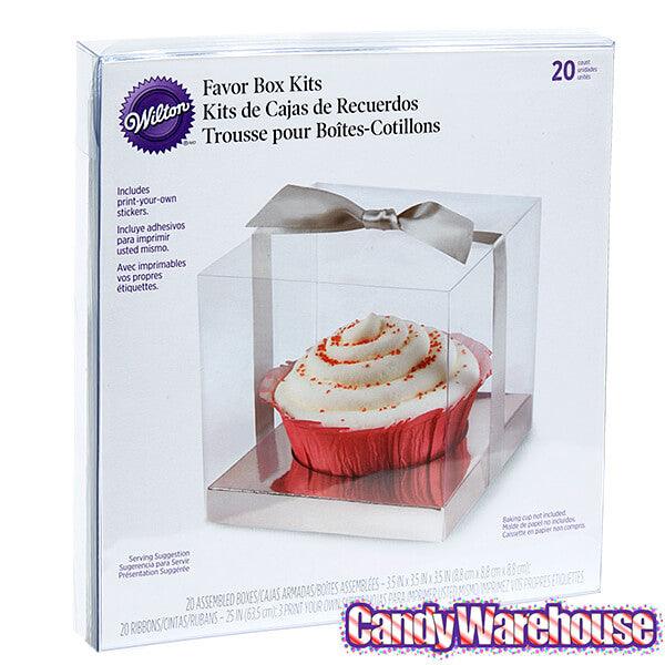 Silver Clear Favor Box Kits: 20-Piece Set - Candy Warehouse