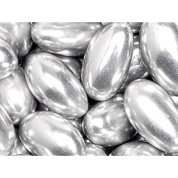 Silver Jordan Almonds: 1LB Bag - Candy Warehouse