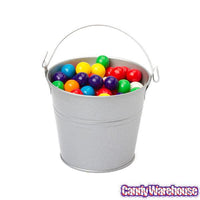 Silver Metal Pails with Handles: 12-Piece Set - Candy Warehouse