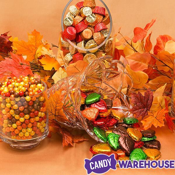 Sixlets Mini Milk Chocolate Balls - Autumn Colors Assortment: 2LB Bag - Candy Warehouse