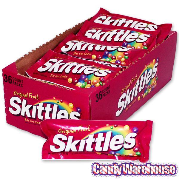 Skittles Candy Packs - Original: 36-Piece Box - Candy Warehouse