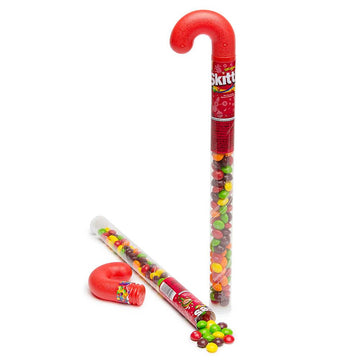 Skittles Filled Tubular Candy Cane - Candy Warehouse