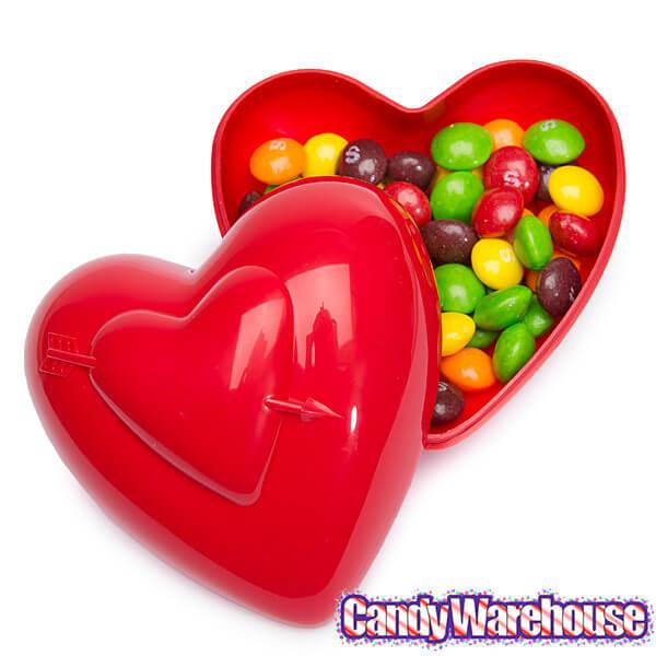 Skittles Original Candy Filled Plastic Hearts: 12-Piece Display - Candy Warehouse