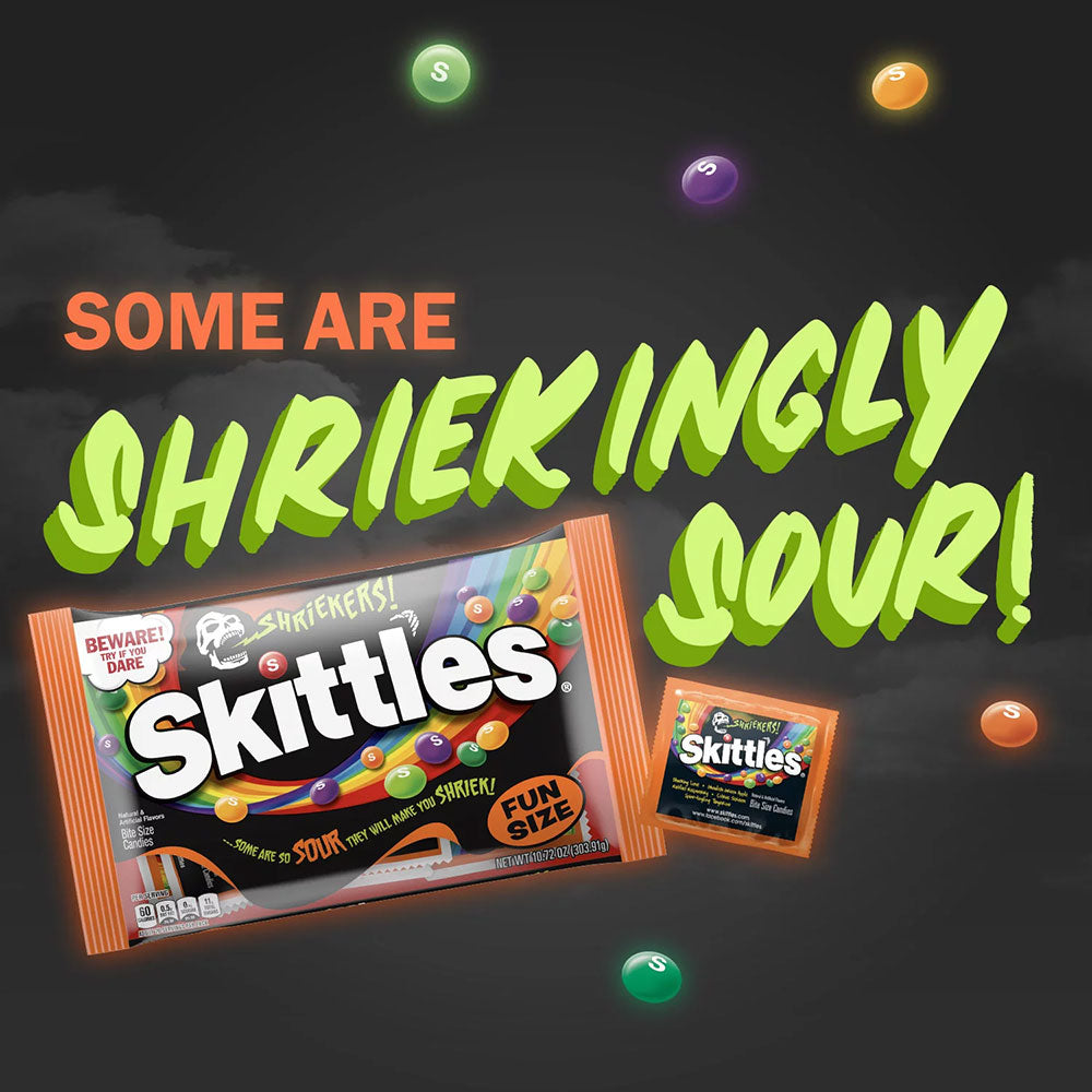 Skittles Shriekers Fun Size Packs: 20-Piece Bag
