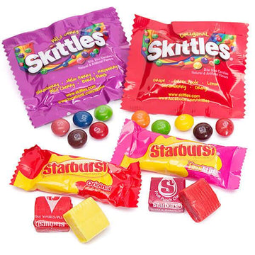 Skittles - Starburst Fun Size Treats: 255-Piece Bag - Candy Warehouse
