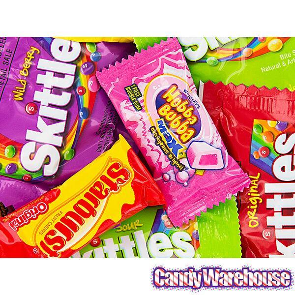 Skittles - Starburst - Hubba Bubba Snack Size Packs Assortment: 200-Piece Bag - Candy Warehouse