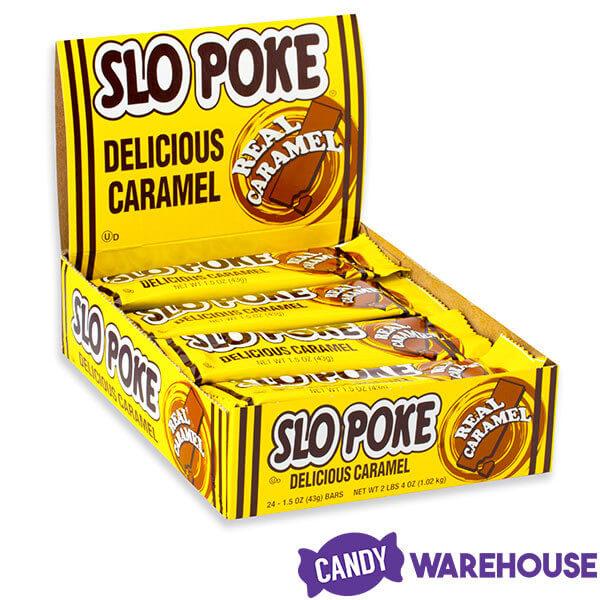 Slo Poke Caramel Candy Bars: 24-Piece Box - Candy Warehouse