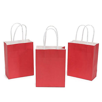 Small Candy Bags with Handles - Apple Red: 24-Piece Pack - Candy Warehouse