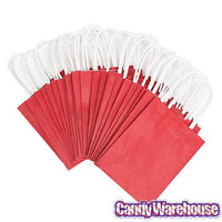 Small Candy Bags with Handles - Apple Red: 24-Piece Pack - Candy Warehouse