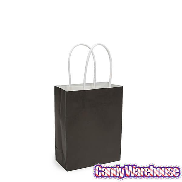 Small Candy Bags with Handles - Black: 24-Piece Pack - Candy Warehouse