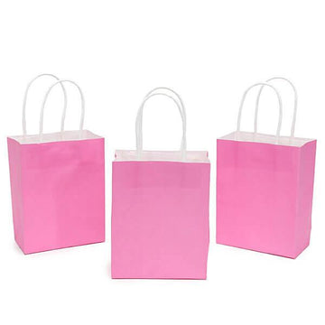 Small Candy Bags with Handles - Hot Pink: 24-Piece Pack - Candy Warehouse