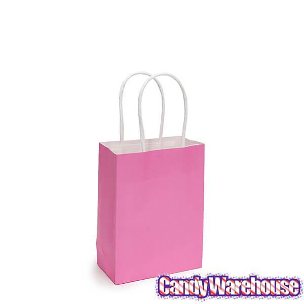 Small Candy Bags with Handles - Hot Pink: 24-Piece Pack - Candy Warehouse