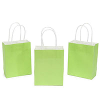 Small Candy Bags with Handles - Kiwi Green: 24-Piece Pack - Candy Warehouse
