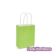 Small Candy Bags with Handles - Kiwi Green: 24-Piece Pack - Candy Warehouse