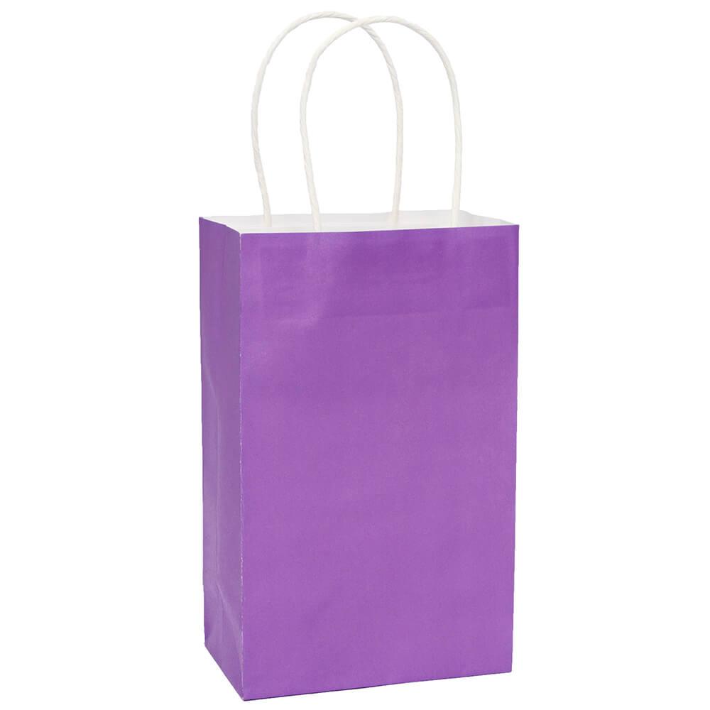Small Candy Bags with Handles - Purple: 12-Piece Pack - Candy Warehouse