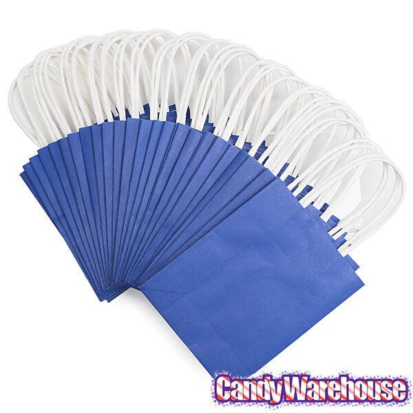 Small Candy Bags with Handles - Royal Blue: 24-Piece Pack - Candy Warehouse