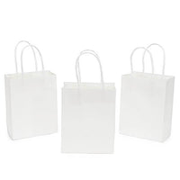 Small Candy Bags with Handles - White: 24-Piece Pack - Candy Warehouse