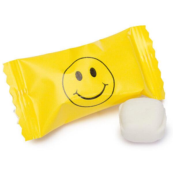 Smiley Face Wrapped Butter Mint Creams: 300-Piece Case - Candy Warehouse