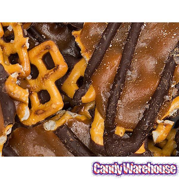 Snappers Dark Chocolate Sea Salt Caramel Pretzels 10Ounce Bag Candy