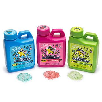 Sneaky Stardust Sour Gum Powder Bubble Jugs: 12-Piece Box - Candy Warehouse