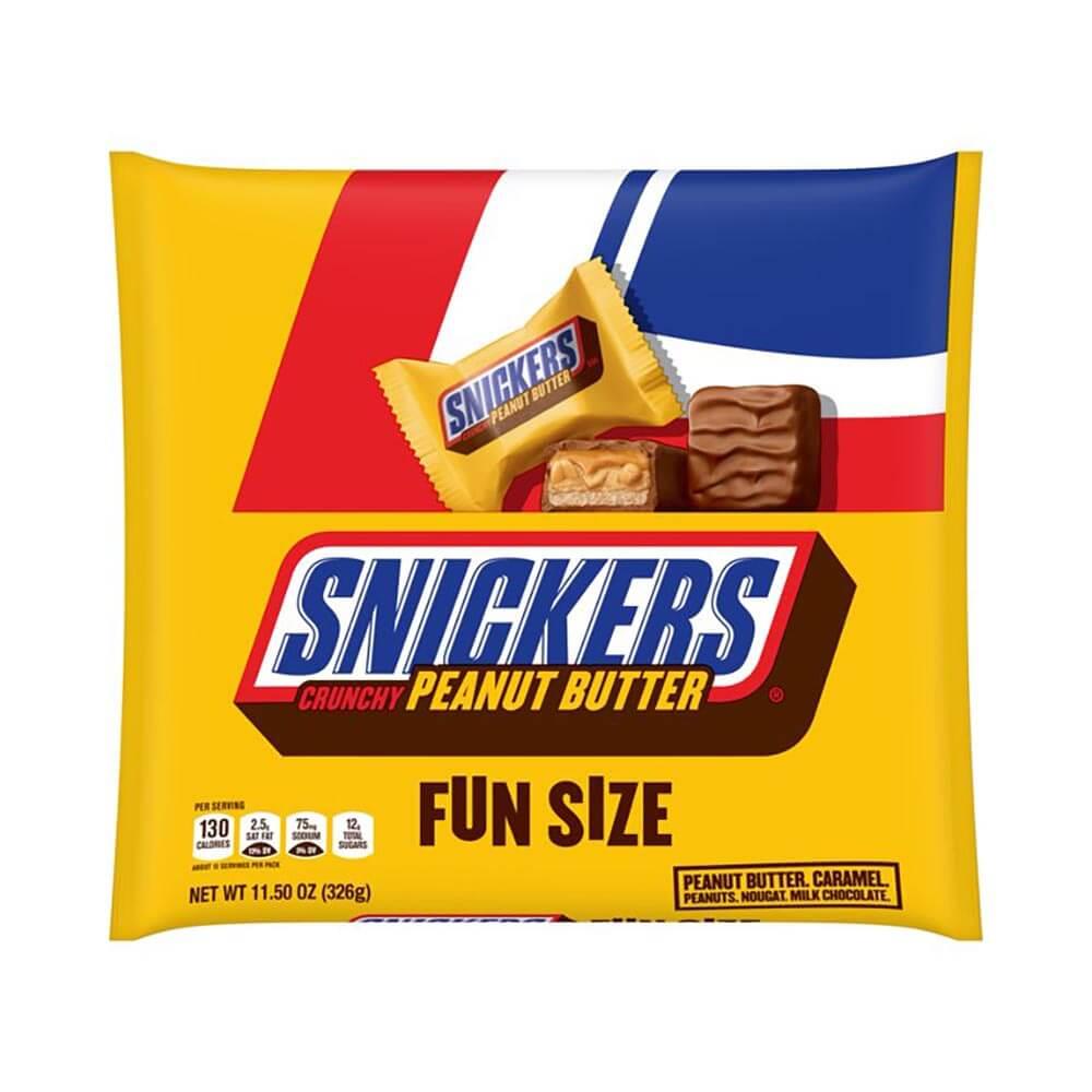 Snickers Peanut Butter Squared Fun Size Candy Bars: 12-Piece Bag - Candy Warehouse