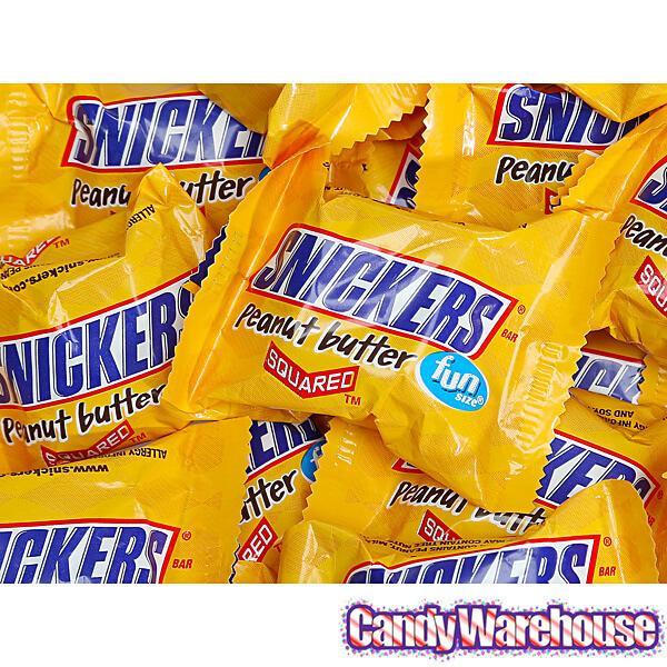 Snickers Peanut Butter Squared Fun Size Candy Bars: 12-Piece Bag - Candy Warehouse