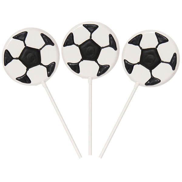 Soccer Ball Hard Candy Lollipops: 12-Piece Pack - Candy Warehouse
