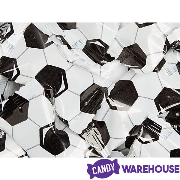 Soccer Wrapped Butter Mint Creams: 300-Piece Case - Candy Warehouse