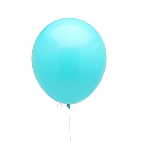 Solid Color 11-Inch Fashion Balloons - Caribbean Blue: 5-Piece Set - Candy Warehouse