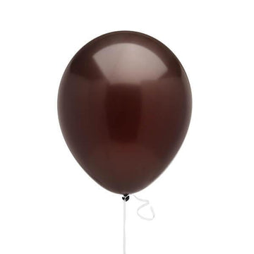 Solid Color 11-Inch Fashion Balloons - Chocolate Brown: 5-Piece Set - Candy Warehouse