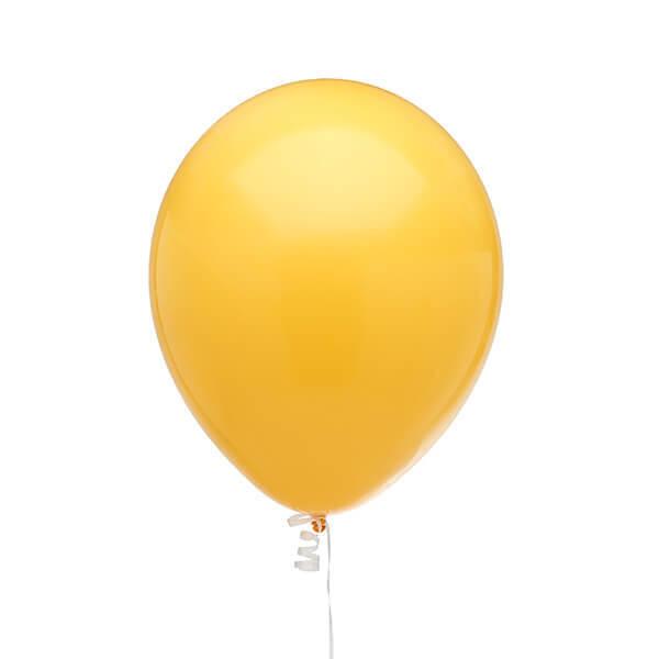 Solid Color 11-Inch Fashion Balloons - Goldenrod: 5-Piece Set - Candy Warehouse