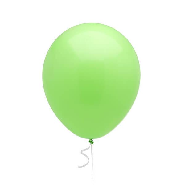 Solid Color 11-Inch Fashion Balloons - Lime Green: 5-Piece Set - Candy Warehouse