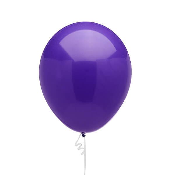 Solid Color 11-Inch Fashion Balloons - Purple Violet: 5-Piece Set - Candy Warehouse