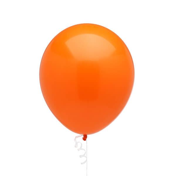 Solid Color 11-Inch Standard Balloons - Orange: 5-Piece Set - Candy Warehouse