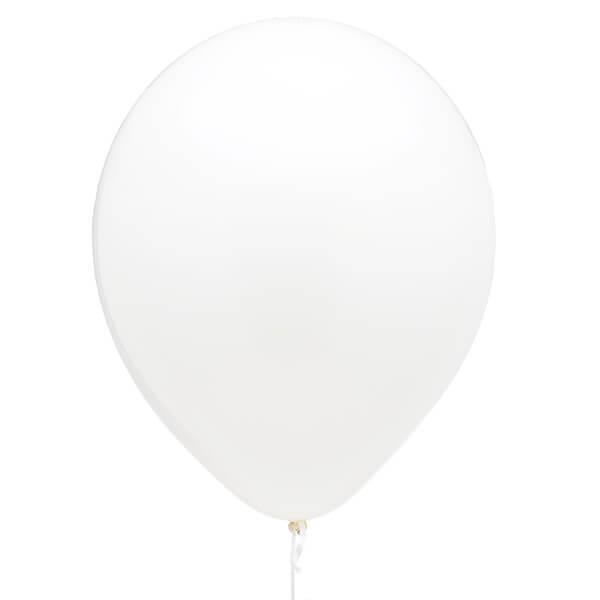 Solid Color 16-Inch Standard Balloons - White: 5-Piece Set - Candy Warehouse