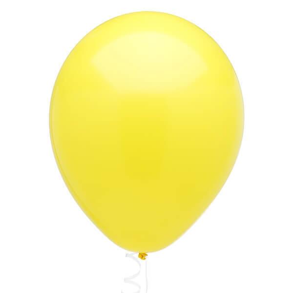 Solid Color 16-Inch Standard Balloons - Yellow: 5-Piece Set - Candy Warehouse