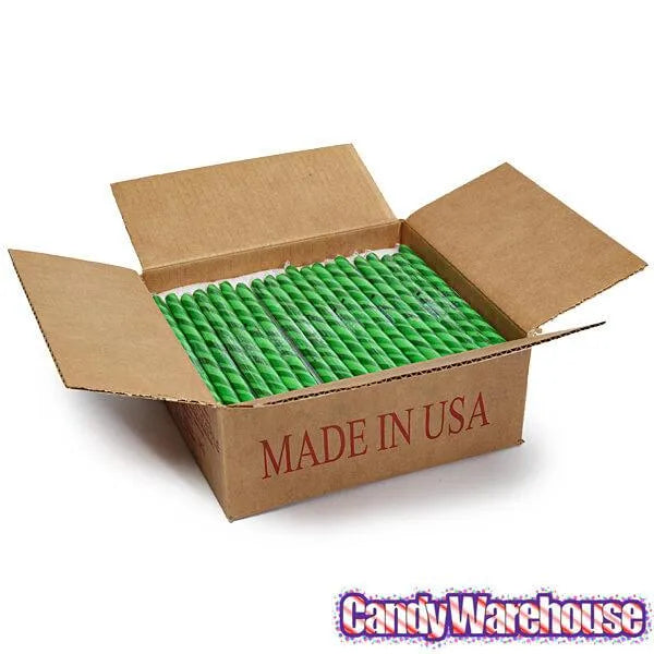 Sour Apple Hard Candy Sticks 100Piece Box Candy Warehouse