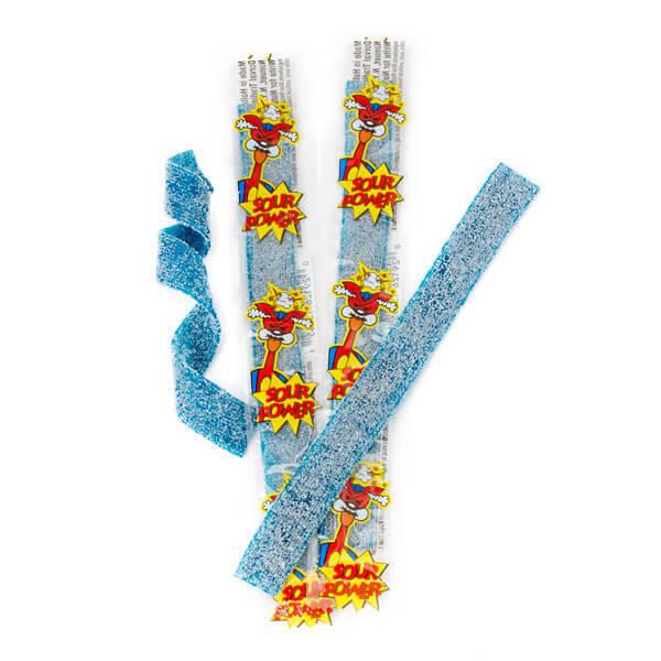 Sour Power Belts Blue Raspberry 150Piece Box Candy Warehouse