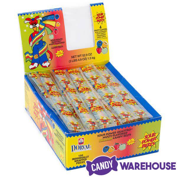 Sour Power Belts - Quattro: 150-Piece Box - Candy Warehouse