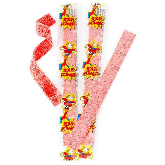 Sour Power Belts Strawberry 150Piece Box Candy Warehouse