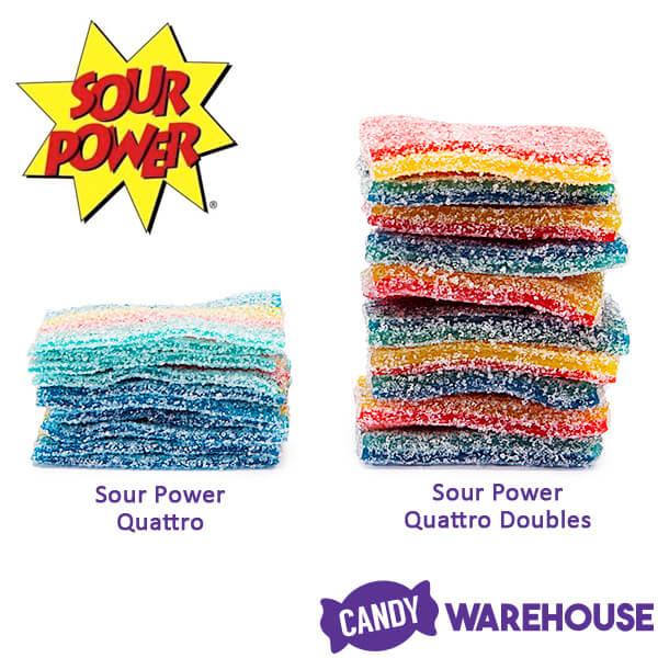 Sour Power Quattro Doubles Mini Candy Belts: 2LB Bag - Candy Warehouse
