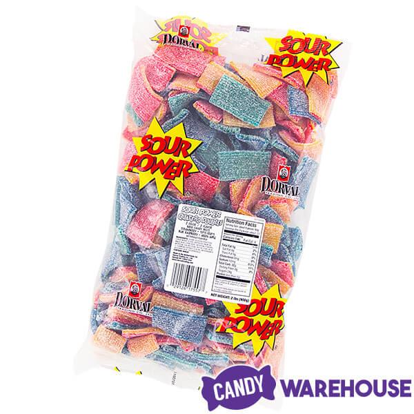 Sour Power Quattro Doubles Mini Candy Belts: 2LB Bag - Candy Warehouse
