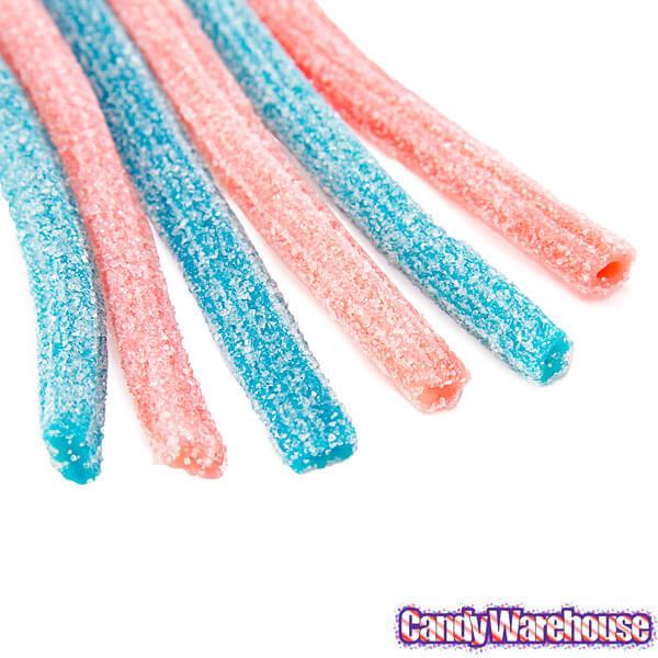 Sour Power Straws Cotton Candy Packs: 24-Piece Box - Candy Warehouse